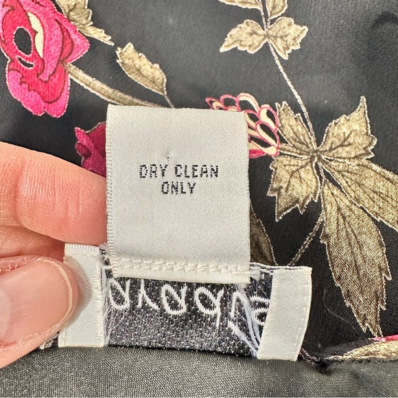 PARADISE NY vintage Black Floral Bias Beaded Maxi Dress Whimsigoth Fairy Medium - Picture 10 of 12